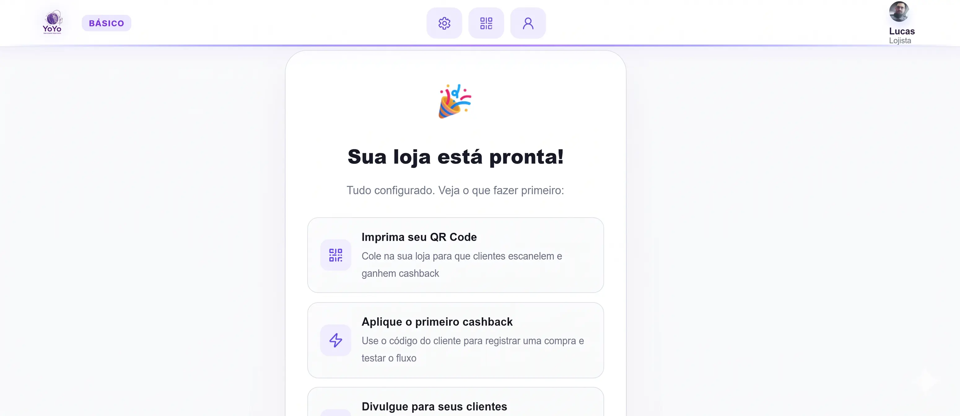 Loja pronta para fidelizar